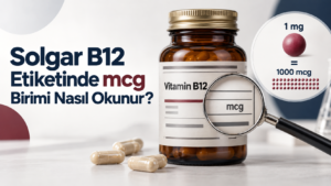 Solgar B12 Etiketinde mcg Birimi Nasıl Okunur?