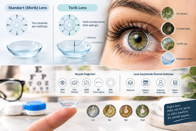 Torik Lens ile Standart Kontakt Lens Arasındaki Farklar Neler?